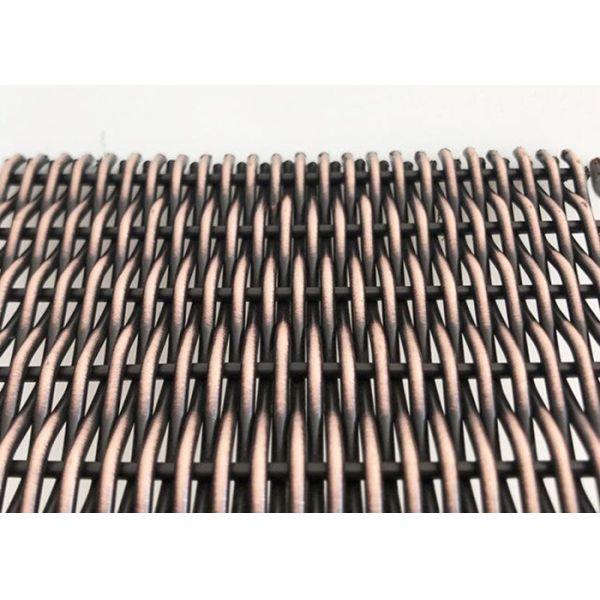 Antique 6mm Architectural Woven Metal Mesh Copper Ss Decorative For Wall