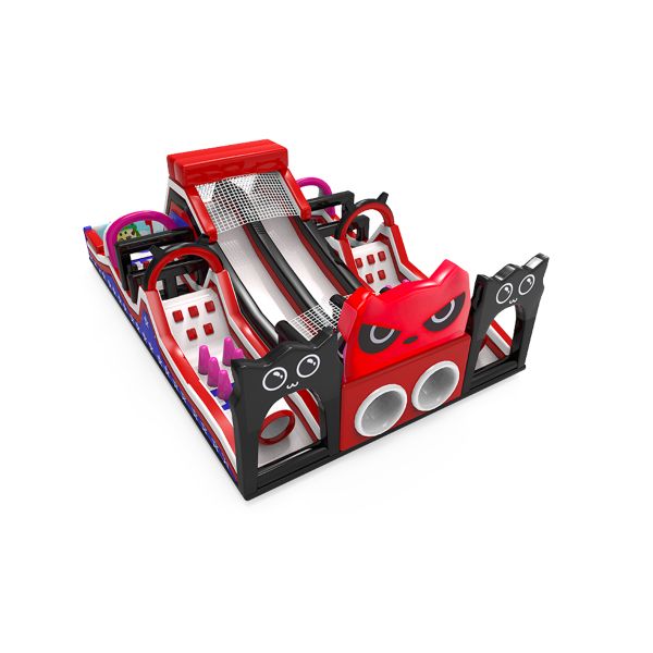 Buy Themed Inflatable Park: Red - Black Adventure Joy for Children at wholesale prices