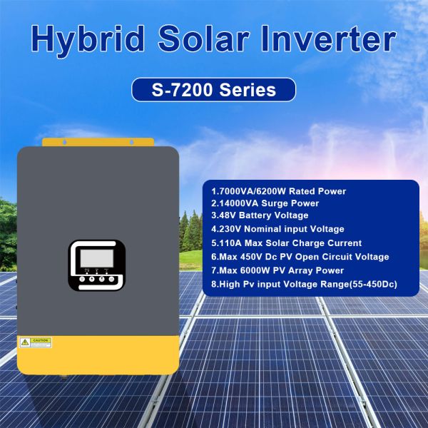 6.2kW 48V Hybrid Solar Inverter with MPPT & Pure Sine Wave