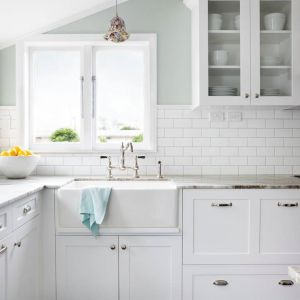 RTA Kitchen Cabinet Standard Shaker Style U Shape White Kitchen Unit