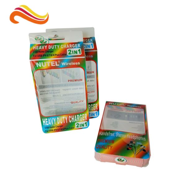 Buy Charger Cable 0.50mm PET Plastic Clamshell Box CMYK at wholesale prices