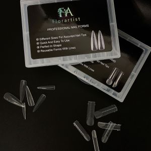 Extension Nails Ultra Short Almond Nail Clear Full Cover Press Gel French Style