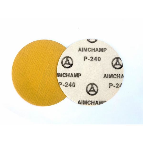 Buy 5inch 125mm Aluminum Oxide Abrasive Sanding Disc Golden Hook And Loop Disc at wholesale prices