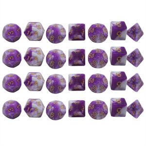 Blue Marble Natural Resin RPG Dice Character Plays Hand Made
