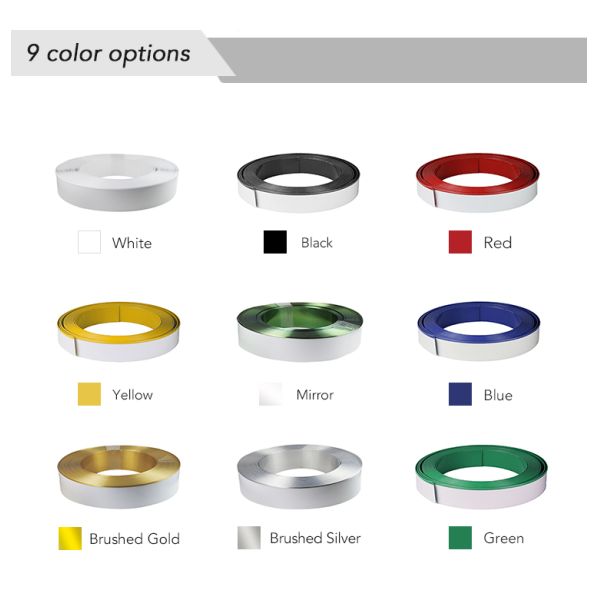 3d Channel Letter Coil Brush Gold Color 0.6MM Acrylic Aluminum Trim Cap