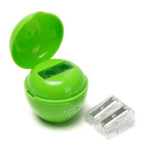 Double Hole Apple Pencil Sharpener PS Plastic Handheld