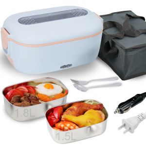Leakproof Stainless Steel Electric Heated Lunch Box for Office / Home / Travel