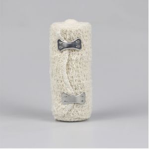 Medical Elastic Crepe Bandage Roll Non Sterile 80% Cotton Blue/Red Thread