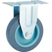 Fixed Grey TPR caster , 2"-5" light medium duty themopplastic rubber Caster for