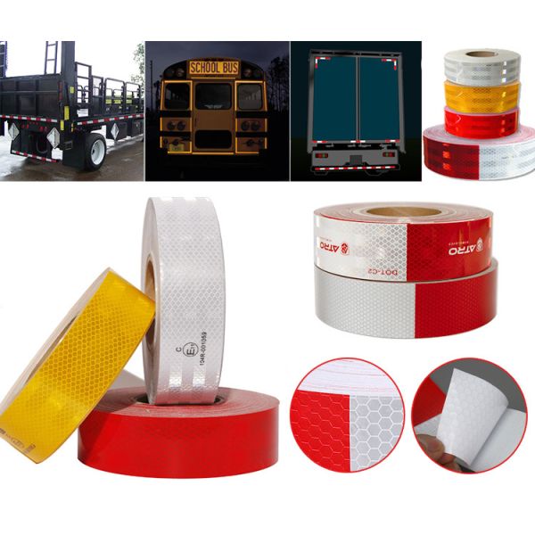 Waterproof Reflective Marking Tape CE11 Outdoor Security Stickers Cars Trucks Trailers Caution Reflective Vinyl Outdoor Usage