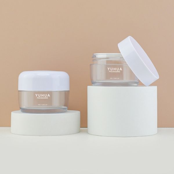 Buy Childproof Plastic Packaging Jars 30g Clear Petg Cosmetic Jar With Screw Cap at wholesale prices