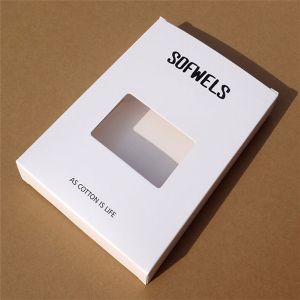 Men's Underwear Paper Packaging Box with Clear Window