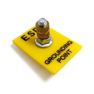 ESD Earth Facility 1x10mm Stud Yellow Grounding Plug Socket