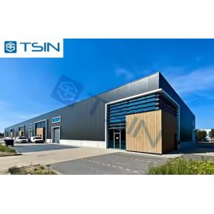 Large Span Q235B C Z Section Prefab Steel Warehouse Buildings For Warehouse