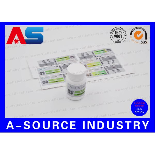 Anavar Oxandrolone 50 Tablets Pill Label Hologram Printing Waterproof Pharmaceut