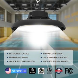 240W Dimmable UFO Highbay Light 36000LM IP65 Selectable CCT