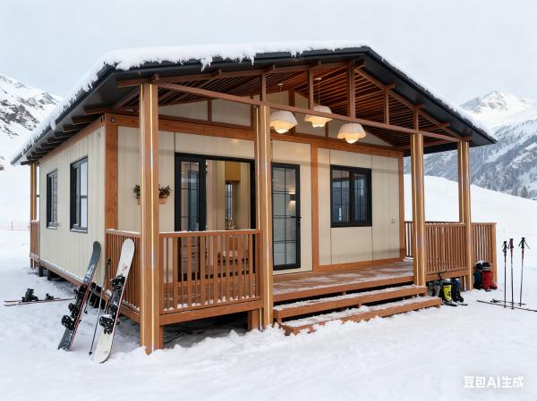 Expanded Size L5700*W6660*H2650mm Expandable Container House with Gable Roof and