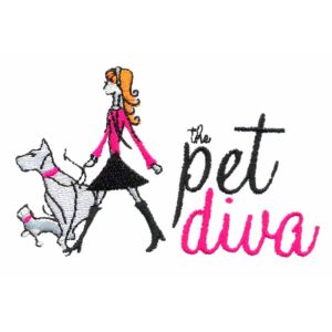 Quality Custom Embroidery Digitizing Pet diva girls and dog JF080308101 for sale