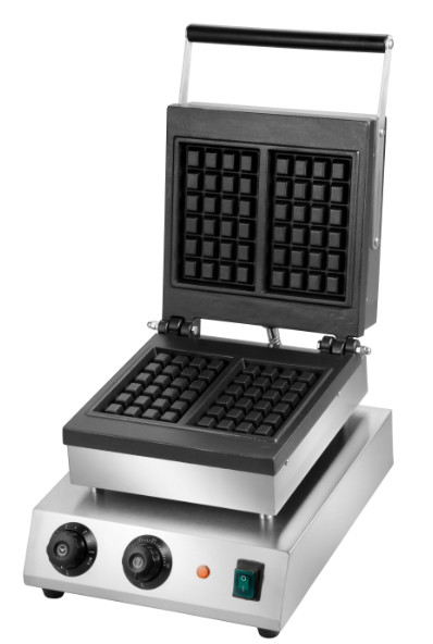 Stainless Steel Commercial Electric Waffle Baker 2.38kw With Adjustable