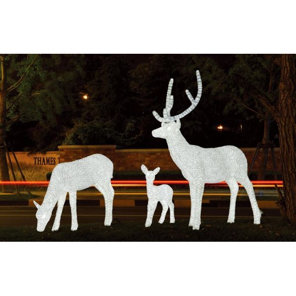 3D LED christmas acrylic deer motif light
