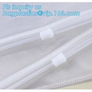 Frosted surface easy to seal zipper file bag, stationary holder pack,transparent
