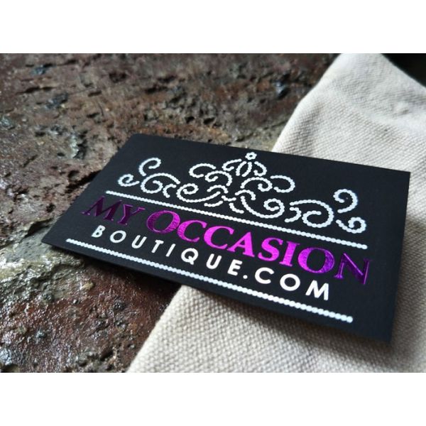 Buy High Class Customized Pink Foil And White Foil Business Card at wholesale prices
