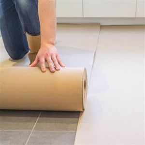 China Degradable Wood Pulp Temporary Floor Protection Roll For Construction Site on sale