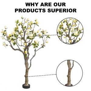 Artificial Magnolia Flower Tree Decorative Trees Plants