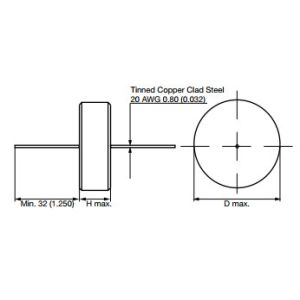 6800pF High Voltage Ceramic Disc Capacitor 15kV DC Rated Voltage Z5U Dielectric