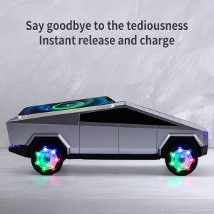 Tesla Cybertruck Pickuptruck Wireless Charging Charger Car Shape Blue tooth