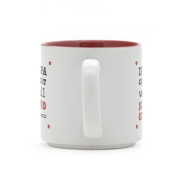 Ceramic Dad Mug Coffee Mug White Color With Creative Words "IF PAPA" Customized 12Oz For Gift