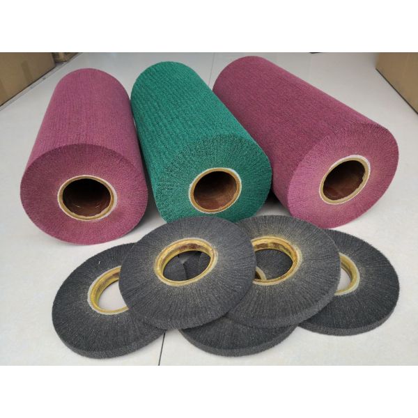 Cylindrical Non-Woven Flap Abrasive Metal Roller Brush For Polishing