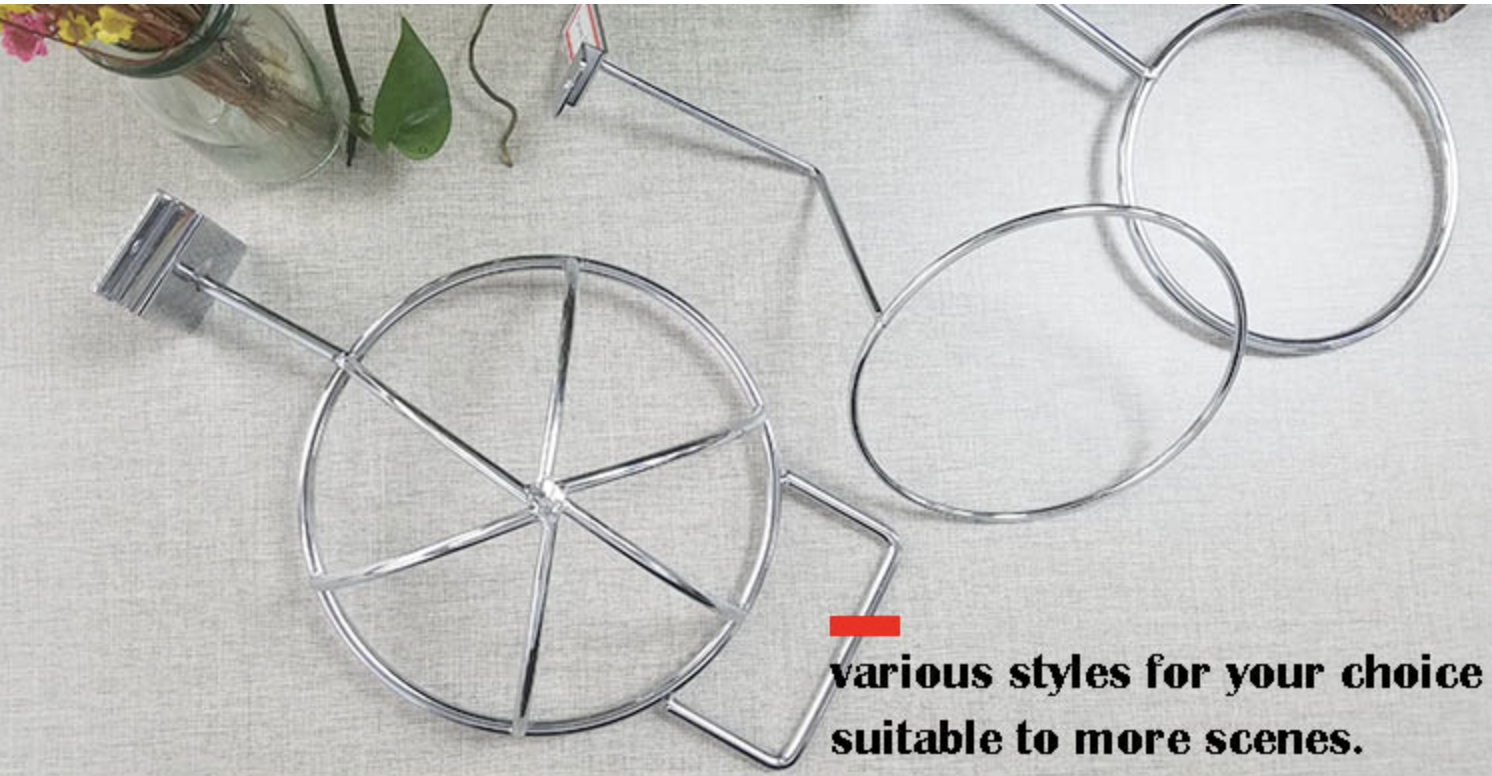 Chrome plated wire hat/ball display rack hook-h00004