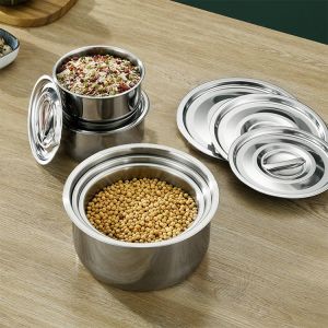 Hot Selling Kitchen 5 Pcs Cooking Pot 410 Stainless Steel Cookware Set Kitchen