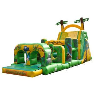 Funny Jungle Race Inflatable Obstacle Courses Amusement Park