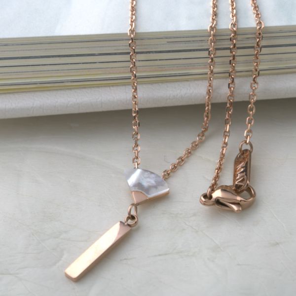 Fashion Necklace Stainless Steel Jewelry Pendant Shell Necklace, Scallop shell