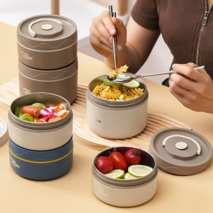 Insulation Metal Bento Lunch Box 550ml Stackable Lunch Box PP