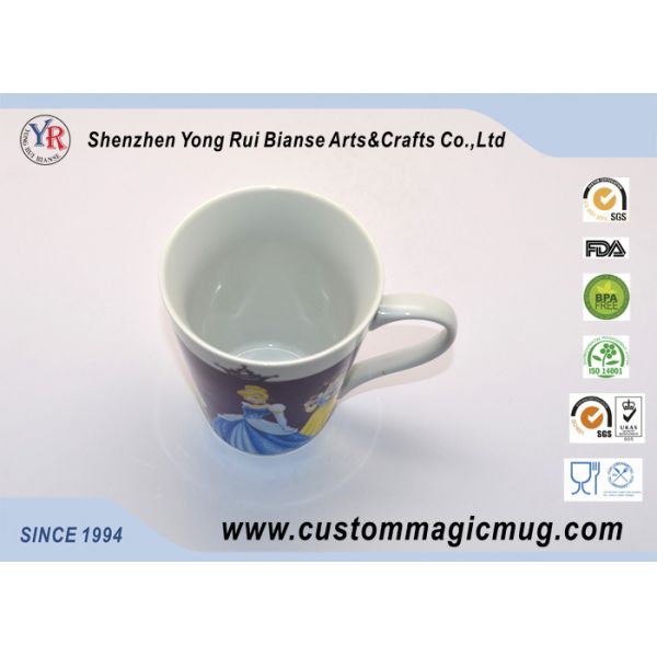 12oz v shape color changing ceramic mug for promotional gifts