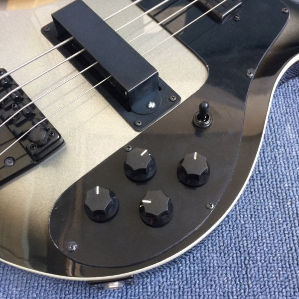 Best Bass Top quality Rick 4003 model Ricken 4 strings Electric Bass guitar in Metal color Chrome hardware, Free shippin