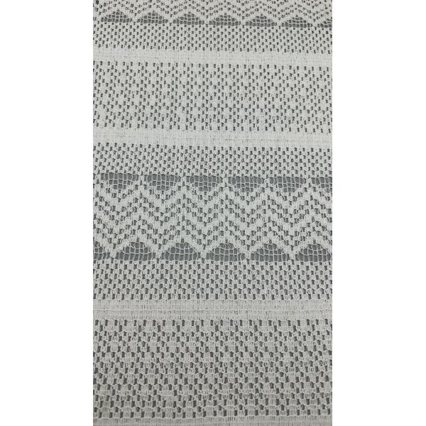 Luxury 100% Cotton Leafy White Lace Wave Stripe Effect For Women's Ladies Wedding Evening Dresses