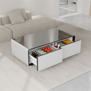 Primst Multifunctional Coffee Table with Built-in Fridge Wireless Charging and