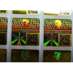 Quality Custom design self adhesive pet Hologram sticker with QR code for sale