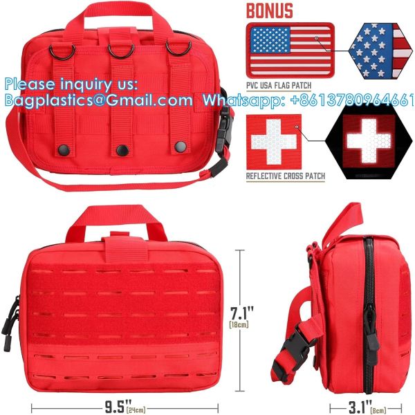 Outdoor Utility Medical Pouch Tactical MOLLE Accessory Pouch Medical Pouch Tactical First Aid Pouch EMT Rip-Away IFAK