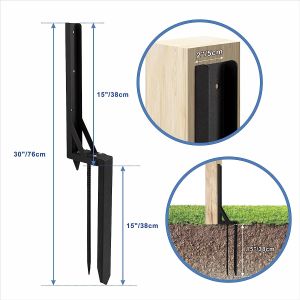 Fencing Repair Kit Heavy Duty Iron Ground Spike for Tilted Fence Posts Durable