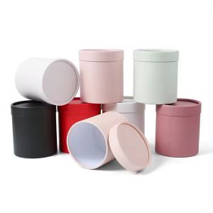 Customized Luxury Rose Flower Round Cylinder Wedding Gift Boxes for Special Occasions