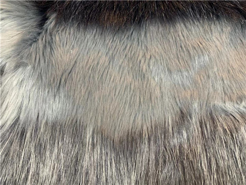 Short Style Violet Ombre Ladies Faux Fur Coats Collarless Fashion Design