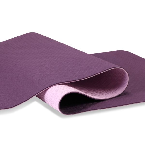 Buy Sport Field Anti Fatigue Tpe Eco Yoga Mat , Earth Friendly Yoga Mat Red Top Pink Bottom at wholesale prices