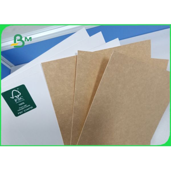 Width 748mm * 528mm High stiffness 250gsm White top liner paper for packing