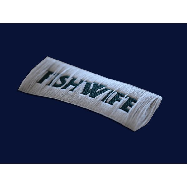 Centre Fold Woven Fabric Labels High Density For Clothes Garments Bags