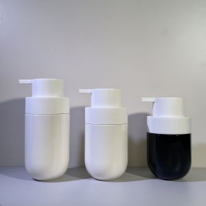 Fat Round Shape PET Cosmetic Bottle with Press Pump and Custom Color Silk Screen Printing for Beauty Packaging